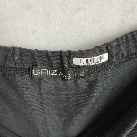 Grizas Womens Pure Linen Double Pocket Pleated Pull On Pants Black XL - Picture 7 of 11